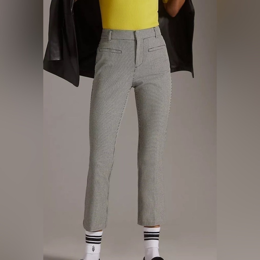 The Essential Collection Anthropologie Houndstooth Flare Pant Size 12